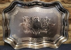 Large decorative metal tray 40x30 cm