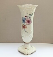 Foglalt! Régi Rosenthal dombormintás virágos  nagy váza 25.5cm 1935-ből