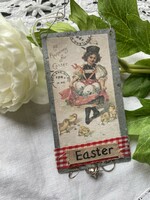 Kis vintage húsvéti fémtábla