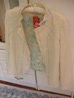 Cream jacket 100% silk