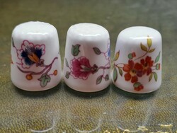 Hammersley fine bone china made in England floral porcelain thimble trio