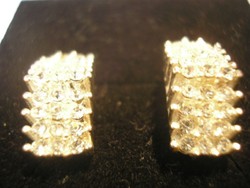 Pair of silver plated filigree discreet earrings flawless 1.5 Cm