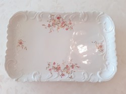 Antique large size 43 cm porcelain tray art nouveau old floral serving bowl