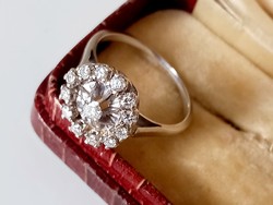 Brilles fehérarany gyűrű 14k