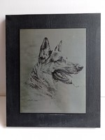 Német juhász kutya fali dísz kép