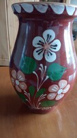 Sárospataki barna kerámia váza eladó