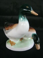 Bodrogkeresztúr ceramic duck pair of wild ducks - larger size 15 cm