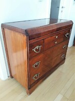 Art deco dresser with 3 drawers.
