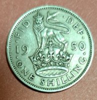 1950 1 shilling VI. György Anglia (208)