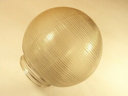Retro rég lámpa lámpabúra csíkos üveg búra csillár csavaros, szabvány méret  - 1970-es évek