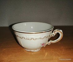 Zsolnay porcelán arany tollazott kávéscsésze (F-1-2)
