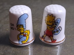 Birchcroft fine bone china made in England English porcelain thimble from Bart Simpson