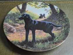 Wedgwood English bone china vintage decorative bowl black Labradors dog 20 cm