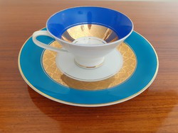 Retro blue porcelain old coffee cup