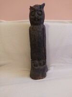 Owl wooden statue 44cm
