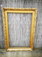 Antique wide gilded picture frame painting mirror decoration frame, baroque Biedermeier style pattern
