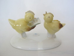 Metzler & Ortloff porcelán daloló csibe pár éneklő csibék