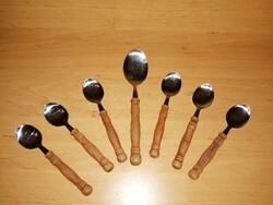 6 stainless wooden spoons + 1 free tablespoon