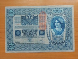 AUSZTRIA 1000 KORONA 1902 (1919) DÖ.Deutschösterreich felülbélyegzéssel