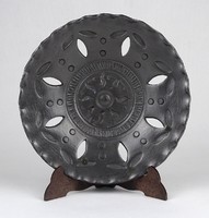 1M418 locksmith l. Mohács black earthenware plate 16 cm