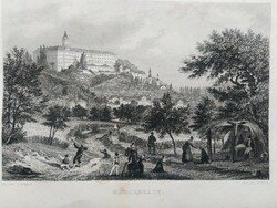 Rudolstadt, Türingia. Eredeti acelmetszet ca.1835