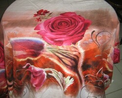 Különleges csodaszép vintage stílusú rózsás hatalmas puha paplanhuzat vagy bélelhető ágyterítő