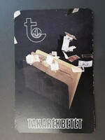 Régi Kártyanaptár 1984 - Takarékbetét felirattal - Retró Naptár