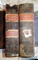Antik könyv ritkaság! LEXICON TRLINGVE LATINO-HUNGARICO-GERMANICUM... I. - II. rész! 1818 Bécs