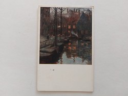 Régi képeslap 1915 levelezőlap esti tájkép