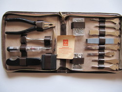 Married! Dreizack solingen (ed. Wüsthof solingen) 15-piece mini tools in a leather bag