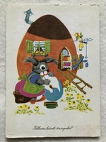 Régi rajzos Húsvéti  képeslap   -   B. Lazetzky Stella  rajz                -5.