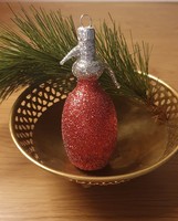 Karácsonyfadísz- szódasüveg (barna)