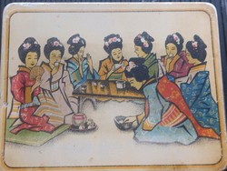 Fratelli Deisigner Bp. Ferencziek terei Kávé-Tea Kereskedő pléh / fém doboza japan/keleti jelenettel