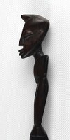 1I473 carved letter-opening knife in the shape of a man with a negro head 33.5 Cm