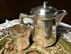Meseszép, WMF, antik, 100 éves, ezüstözött, teás vagy kávés kávéházi kanna, gyönyörű darabok
