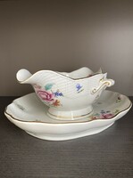 Herend-nanking bouqet (multicolor) with gravy (saucy) bowl bottom