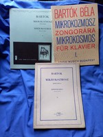 Bartók Mikrokozmosz 3 db zongorakotta eladó