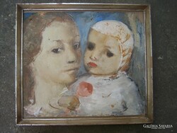 Hadzsy Olga XX. század első fele: Anya gyermekével- art-deco