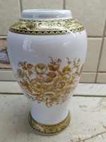 Gyönyörű, kézzel festett, aranydíszítésű váza  eladó!25 cm