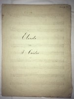 1800's! /. Étude von. It belongs to J. Csáder / Szeleczky. Handwritten on four sheets and five pages