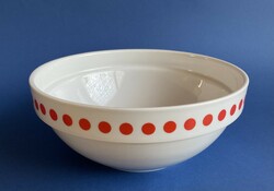 Alföldi red polka dot bowl