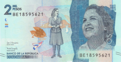 Kolumbia 2000 peso 2019 UNC
