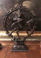 Táncoló Shiva Síva keleti ázsiai bronz szobor majdnem 50 cm