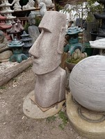Minimál Kerti szobor  Moai Husvét szigeteki fej 1db 76cm  Fagyálló műkő