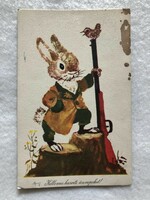 Easter postcard with old drawings - drawing by Károly Reich -5.
