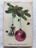 Old Christmas card with drawings - Árpád darvas drawing -5.