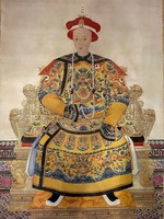 Régi kínai császár kép, keleti, ázsiai, japán