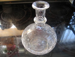 Cracked glass vase, decanter