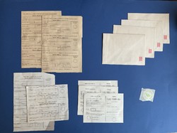 Retro postai díjszabás borítékok nyomtatványok