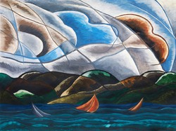 Arthur Dove - Felhők, víz, vitorlások - reprint